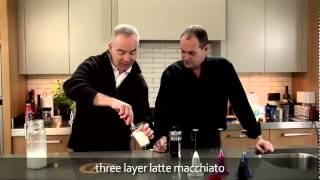 aerolatte  milk frother makes three layer caffè latte macchiato [upl. by Noreg]