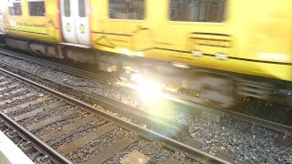 Merseyrail 507 009 making arcs at Birkdale station [upl. by Yettie]